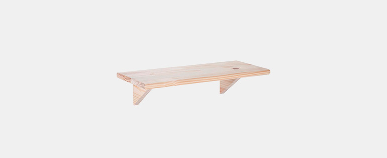 Nichos e prateleiras | Prateleira Econômica de Pinus Reflorestado com Suporte de Madeira 50x20cm - 91240052 - TRAMONTINA | Blog Copafer 