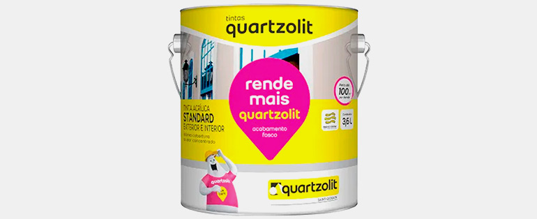 Pintar as paredes | Tinta Acrílica Rende Mais Standard 3,6 Litros - QUARTZOLIT | Blog Copafer